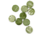10 19mmSpray Painted Green Acrylic Coin Beads To String Flat Round Beads Plastic Beads Loose Beads Jewelry Making Beading Supplies