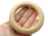 2 86mm Natural Wood Large Ring Beads Wooden Donut Beads Macrame Beads Giant Beads Macrame and Jewelry Making Craft Supplies Ring Pull