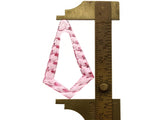 6 43mm Clear Pink Vintage Plastic Beads Open Bumpy Triangle Beads Jewelry Making Beading Supplies Loose Beads to String