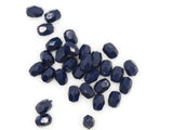 30 12mm Vintage Blue Faceted Oval Plastic Beads New Old Stock Loose Beads Jewelry Making Beading Supplies Lightweight Bead