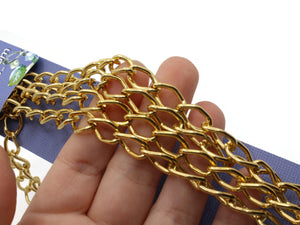 36 Inch Curb Chain Bright Gold Chain Bead Smith Chain Anodized Aluminum Chain Jewelry Making Beading Supplies Jewelry Findings 14.4mmx9mm