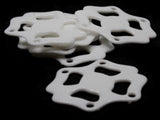 6 44mm White Vintage Plastic Multi-strand Spacers Jewelry Making Beading Supplies Loose Beads to String
