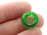 12 16mm Clear Green Ring Beads Vintage Plastic Links Jewelry Making Beading Supplies Loose Beads Large Hole Donut Beads Spacer Beads