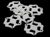 6 44mm White Vintage Plastic Multi-strand Spacers Jewelry Making Beading Supplies Loose Beads to String
