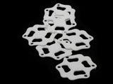 6 44mm White Vintage Plastic Multi-strand Spacers Jewelry Making Beading Supplies Loose Beads to String