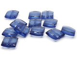 12 16mm Blue Beads Acrylic Gems Faceted Square Jewel Beads Acrylic Jewels Plastic Beads to String Jewelry Making Beading Supplies