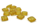 12 16mm Yellow Beads Acrylic Gems Faceted Square Jewel Beads Acrylic Jewels Plastic Beads to String Jewelry Making Beading Supplies