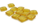 12 16mm Yellow Beads Acrylic Gems Faceted Square Jewel Beads Acrylic Jewels Plastic Beads to String Jewelry Making Beading Supplies