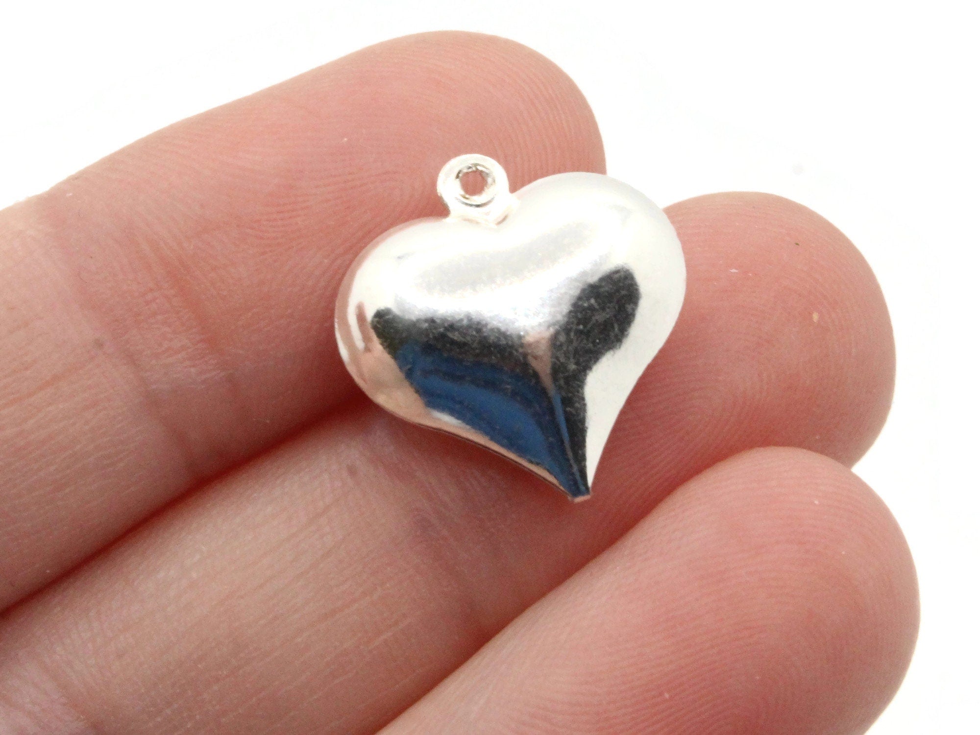 5 17mm Vintage Silver Plated Plastic Heart Charms by Smileyboy Beads | Michaels
