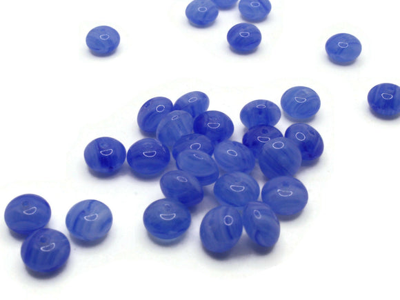 20 grams 9mm Blue Rondelle Beads Czech Glass Beads John Beads Vials Jewelry Making Beading Supplies