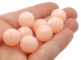 12 14mm Round Peach Pink Beads Vintage Frosted Lucite Beads Jewelry Making New Old Stock Craft Supplies Orange Lucite Beads Moon Glow Bead