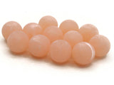 12 14mm Round Peach Pink Beads Vintage Frosted Lucite Beads Jewelry Making New Old Stock Craft Supplies Orange Lucite Beads Moon Glow Bead