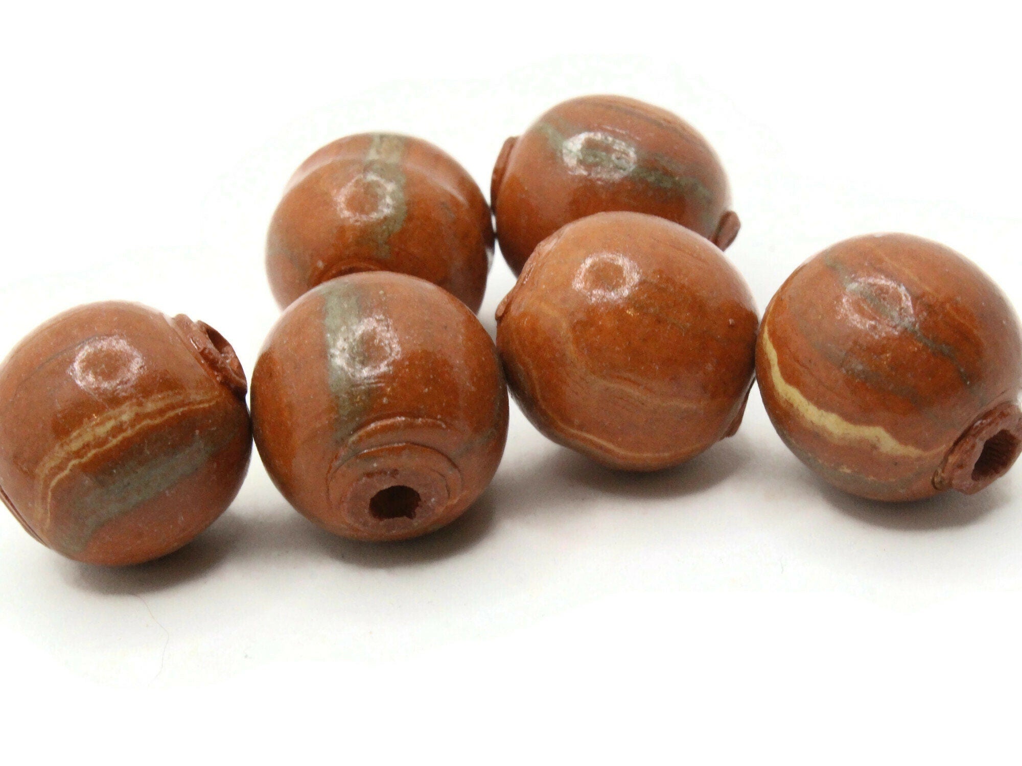 6 21mm x 19mm Black Round Wood Beads Vintage Wooden Large Hole Beads –  Smileyboy Beads