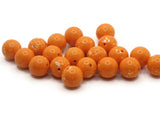 20 14mm Round Orange Spotted  Beads Vintage Lucite Beads Jewelry Making New Old Stock Craft Supplies Orange Lucite Beads Moon Glow Bead