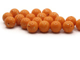 20 14mm Round Orange Spotted  Beads Vintage Lucite Beads Jewelry Making New Old Stock Craft Supplies Orange Lucite Beads Moon Glow Bead