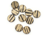 10 19mm Striped Acrylic Beads Sp Gold and Black Beads Coin Beads Plastic Beads Flat Round Beads Focal Beads Loose Beads