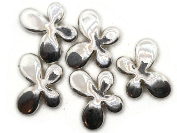 5 29mm Vintage Butterfly Beads Animal Beads Silver Plated Plastic Beads Jewelry Making Beading Supplies Loose Beads