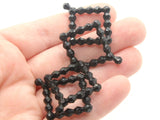 4 34mm Black Vintage Plastic Beads Open Bumpy Diamond Beads Jewelry Making Beading Supplies Loose Beads to String