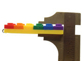 2 48mm Rainbow Brick Block Charms Plastic Pendants Interchangeable Block Toy Charms Jewelry Making Beading Supplies