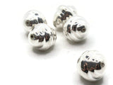 5 18mm Vintage Bicone Beads Spiral Beads Silver Plated Plastic Beads Wrapped Bicone Beads Jewelry Making Beading Supplies Loose Beads