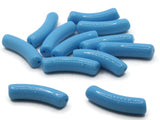 12 32mm Sky Blue Curved Tube Beads Plastic Beads Jewelry Making Beading Supplies Loose Beads Smileyboy