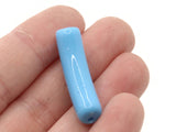 12 32mm Sky Blue Curved Tube Beads Plastic Beads Jewelry Making Beading Supplies Loose Beads Smileyboy