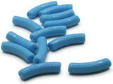 12 32mm Sky Blue Curved Tube Beads Plastic Beads Jewelry Making Beading Supplies Loose Beads Smileyboy