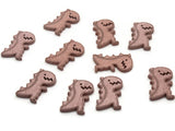 10 25mm Pink Tyrannosaurus Rex Cabochons Wood Dinosaur Tiles Craft Supplies