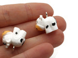 2 16mm Black and White Cow Charms Resin Charms Animal Pendants Miniature Cute Charms Jewelry Making Beading Supplies kitsch charms Smileyboy
