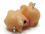 2 19mm Pink Pig Charms Resin Charms Animal Pendants Miniature Cute Charms Jewelry Making Beading Supplies kitsch charms Smileyboy