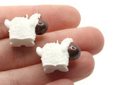 2 16mm White Sheep Charms Resin Charms Animal Pendants Miniature Cute Charms Jewelry Making Beading Supplies kitsch charms Smileyboy