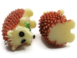 2 30mm Brown Hedgehogs Charms Resin Porcupine Charms Animal Pendants Miniature Cute Charms Jewelry Making Beading Supplies kitsch charms