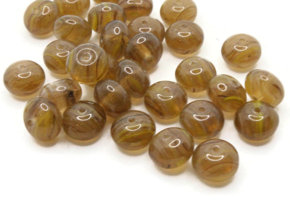 20 grams 9mm Brown Striped Rondelle Beads Czech Glass Beads John Beads Vials Jewelry Making Beading Supplies