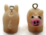 2 19mm Pink Pig Charms Resin Charms Animal Pendants Miniature Cute Charms Jewelry Making Beading Supplies kitsch charms Smileyboy
