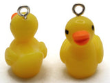 2 23mm Yellow Duck Charms Resin Charms Animal Pendants Miniature Cute Charms Jewelry Making Beading Supplies kitsch charms Smileyboy