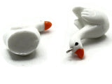 2 32mm White Swan Charms Resin Charms Animal Pendants Miniature Cute Charms Jewelry Making Beading Supplies kitsch charms Smileyboy