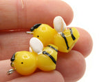 2 24mm Yellow and Black Bee Charms Resin Charms Animal Pendants Miniature Cute Charms Jewelry Making Beading Supplies kitsch charms