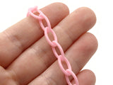 15.75 Inch Pink Plastic Oval Chain Jewelry Making Beading Supplies 40cm chain Jewelry Findings 13x8mm links Smileyboy