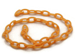 15.75 Inch Orange Plastic Oval Chain Jewelry Making Beading Supplies 40cm chain Jewelry Findings 13x8mm links Smileyboy