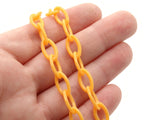 15.75 Inch Orange Plastic Oval Chain Jewelry Making Beading Supplies 40cm chain Jewelry Findings 13x8mm links Smileyboy