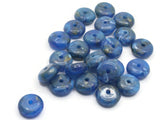 23 14mm Swirling Blue Vintage Plastic Rondelle Beads  Jewelry Making Beading Supplies Loose Beads to String