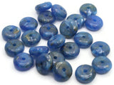 23 14mm Swirling Blue Vintage Plastic Rondelle Beads  Jewelry Making Beading Supplies Loose Beads to String