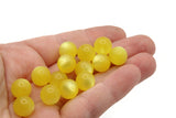 14 10mm Round Yellow Beads Moonglow Lucite Bead Vintage Lucite Beads Ball Beads Jewelry Making Beading Supplies Plastic Beads Acrylic Beads