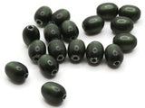 18 10mm Dark Green Oval Beads Vintage Moonglow Lucite Beads Jewelry Making Beading Supplies New Old Stock Beads Plastic Beads