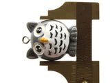 2 31mm Gray Owl Charms Resin Charms Bird Pendants Miniature Cute Charms Jewelry Making Beading Supplies kitsch charms Smileyboy