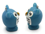 2 31mm Blue Owl Charms Resin Charms Bird Pendants Miniature Cute Charms Jewelry Making Beading Supplies kitsch charms Smileyboy