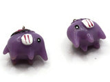 2 31mm Purple Elephant Charms Resin Charms Animal Pendants Miniature Cute Charms Jewelry Making Beading Supplies kitsch charms Smileyboy