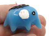 2 31mm Blue Elephant Charms Resin Charms Animal Pendants Miniature Cute Charms Jewelry Making Beading Supplies kitsch charms Smileyboy