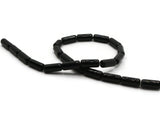 15mm Tube Beads Black Bead Glass Beads Transparent Beads Jewelry Making Beading Supplies 12.5 Inch Bead Strand Loose Beads