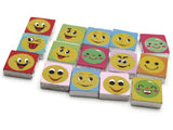15 20mm Mixed Color Beads Wooden Happy Face Beads Emoji Beads Wood Beads Two Hole Beads Multicolor Beads Novelty Beads to String